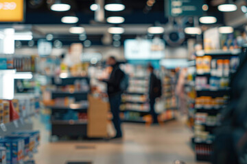 Obraz premium Advertising of a new medical product, pills, medicine or promotion concept. Blurred medical premises, pharmacy or drugstore.