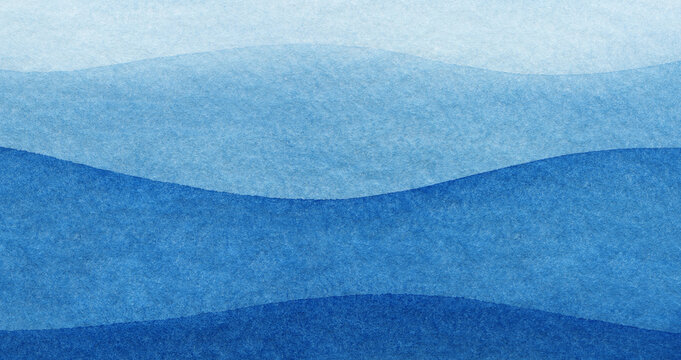 Blue azure turquoise abstract watercolor background for textures backgrounds and web banners design. Abstract  background blue colors. Watercolor painting with turquoise sea waves pattern gradient.