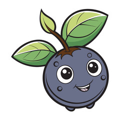 Blueberry Vector clip art illustration  file.