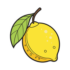 Lemon Vector clip art illustration  file.