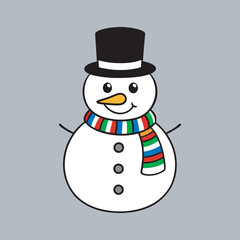 Snowman Vector clip art illustration  file.