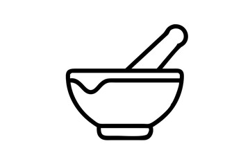 Elegant Vintage Mortar and Pestle Vector 