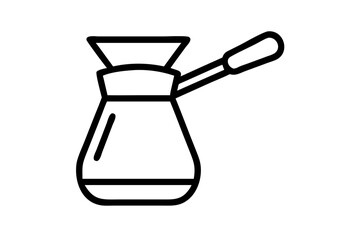 Artful Coffee Pot Vector Illustration Blending Modern Design with Classic Charm

