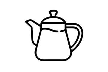 Charming Teapot Icon Vector Illustration for Tea Party Invitations
