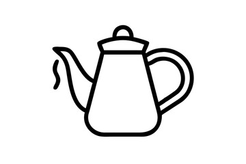 Elegant Teapot Icon Vector Illustration for Cozy Tea Moments
