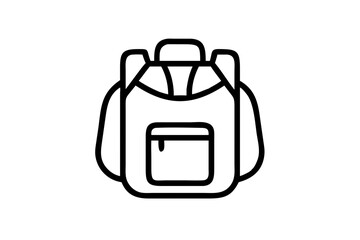 Modern Hand Drawn Minimalist Backpack Vector Illustration for Urban Lifestyle
