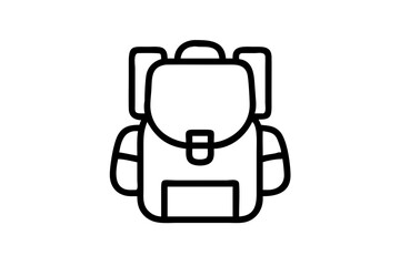 Creative Hand Drawn Minimalist Backpack Vector Illustration for Trendy Explorers
