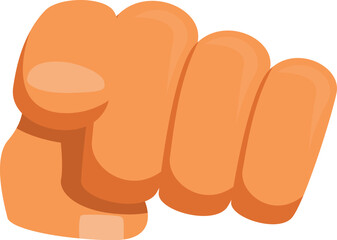 Hand is clenched into a fist, ready to deliver a powerful punch