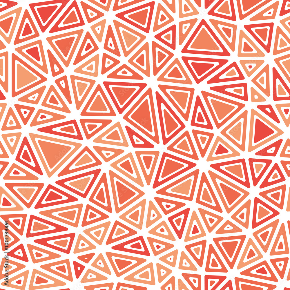 Poster geometric pattern. rounded solid shapes in frames. medium triangles size. monotone colored style. re