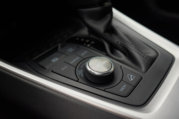 Macro shot of a car gear lever an essential auto part
