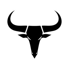 Stylized depiction of a bull's head with horns.