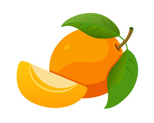 Mango Icon Illustration for Design
