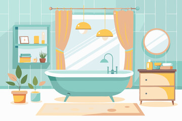 Cozy Bathroom Home Interior with Bath
