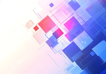 Obraz premium Abstract Geometric Background with Colorful Squares