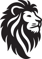 Lion head silhouette vector style icon