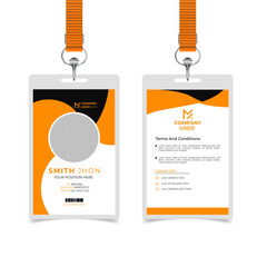 Creative id card template with minimalist elements