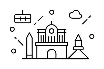 Fototapeta premium Art and culture line icons collection. Big UI icon set in a flat design. Thin outline icons pack. Vector illustration