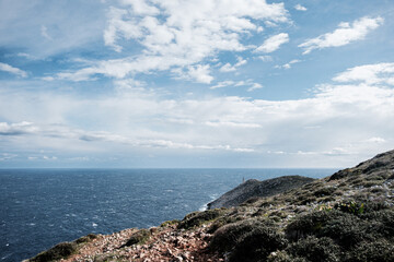 lighthouse, sea and sky