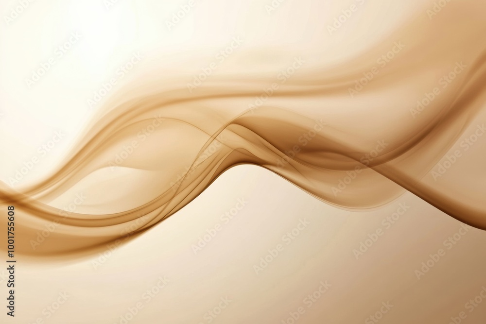 Leinwandbilder abstract swirling steam rises gracefully from an invisible coffee cup against a soft beige backdrop 