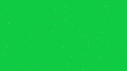 Falling snow on isolated background. Snowfall on a green background. Snowfall effect. snowy weather.