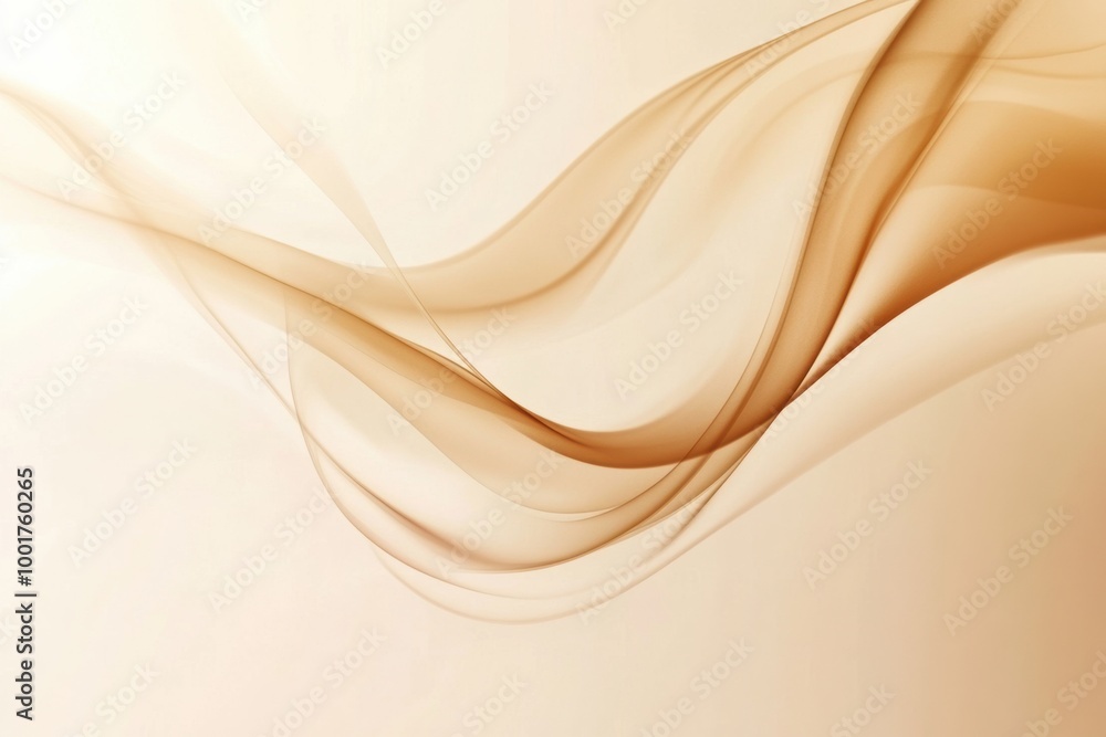 Poster Abstract swirling steam rises gently from an invisible coffee cup in a warm and inviting atmosphere. Generative AI