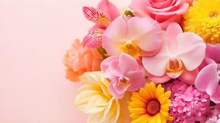Obraz premium Colorful Assorted Flower Bouquet Composition