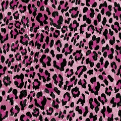 Obraz premium leopard pattern and repeating Seamless. Animal print and textile design. illustration. Texture fur. Fashionable print.