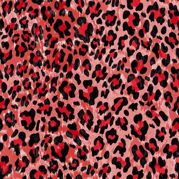 leopard pattern and repeating Seamless. Animal print and textile design. illustration. Texture fur. Fashionable print.