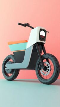 Compact and Colorful Electric Bike Design
