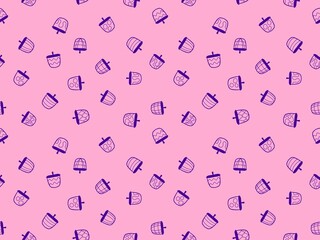 Autumn oak seamless leaves and acorns pattern for fabrics and linens