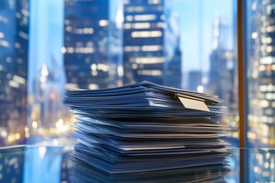 Weekly Progress Overview: A Stack of Weekly Reports with Summary Highlights, Providing Key Insights at a Glance