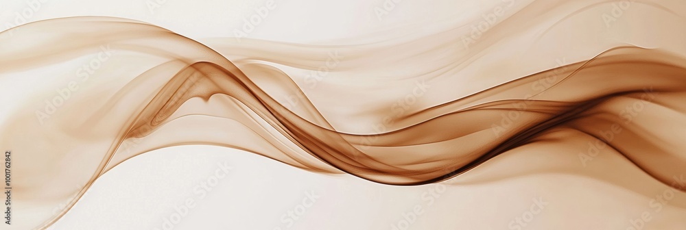 Poster Elegant abstract steam swirling upward from an unseen coffee cup, creating a warm and inviting ambiance in a cozy setting. Generative AI