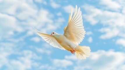 Obraz premium White Dove in Flight