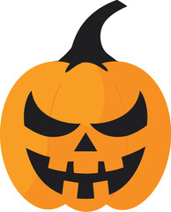 Halloween Pumpkin Flat Vector Icon