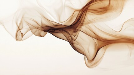 Abstract swirling steam rises gracefully from an invisible coffee cup against a soft, neutral background, evoking warmth and comfort. Generative AI