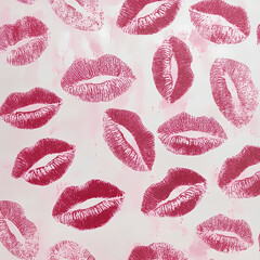 red lips pattern