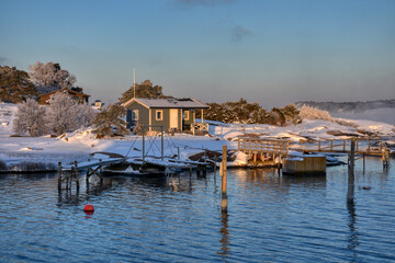 Skipstadsand, Fähranleger, Schiff, Winter, Norwegen, Schnee, Eis, Kay, Pier, Anleger, Haus, Gebäude, Straße, verschneit, vereist, Norwegen, Fredrikstad, Halden, Hvaler, Østfold, Schneeräumung, Haus, r