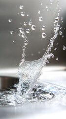 Close-up of Water Droplets Splashing