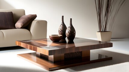 Modern Living Room Table with Elegant Decor