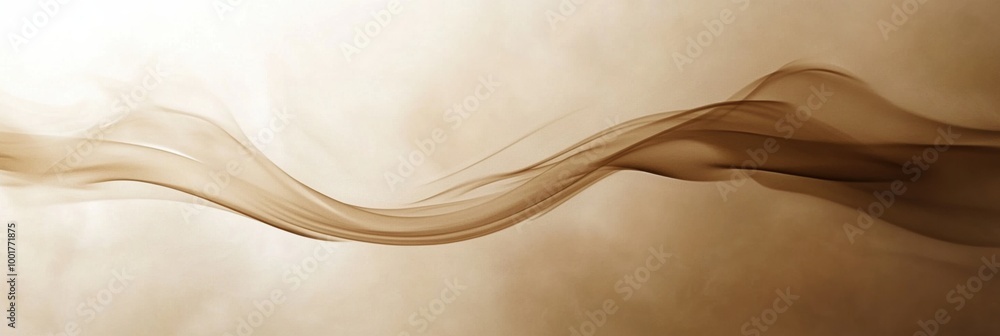 Poster swirling steam rises gracefully from an unseen coffee cup, creating an abstract dance of warm tones 