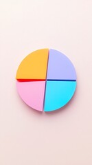 Obraz premium Colorful Pie Chart Representing Budget Allocation