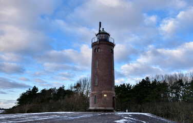 Leuchtturm, Sankt Peter-Böhl, Ziegelturm, Tagessichtzeichen, Böhler Leuchtturm, Orientierungsfeuer, Eiderfahrwasser, Schleswig-Holstein, Deutschland, Ziegel, Turm, Fenster, Etage, Stockwerk, Leuchtfeu