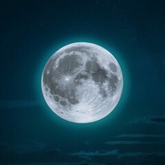 Obraz premium moon, sky, night, clouds, full, dark, cloud, blue, stars, moonlight, space, light, nature, star, lunar, black, dream, universe, bright, sea, astronomy, halloween, planet, water, midnight