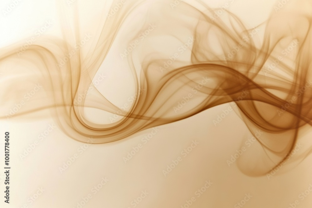 Poster Swirling steam rises gracefully from an invisible coffee cup in a calming, abstract display of warmth and movement. Generative AI
