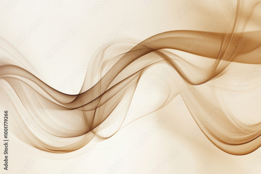 Poster abstract swirling steam rises elegantly, hinting at an invisible coffee cup in a warm, cozy setting.
