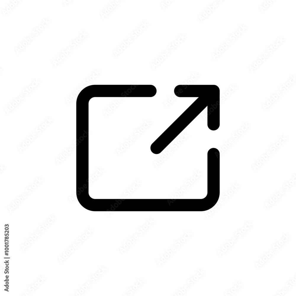 Poster share icon symbol . External Link Icon, page open new window icon symbol, open another tab icon button. share icon button
