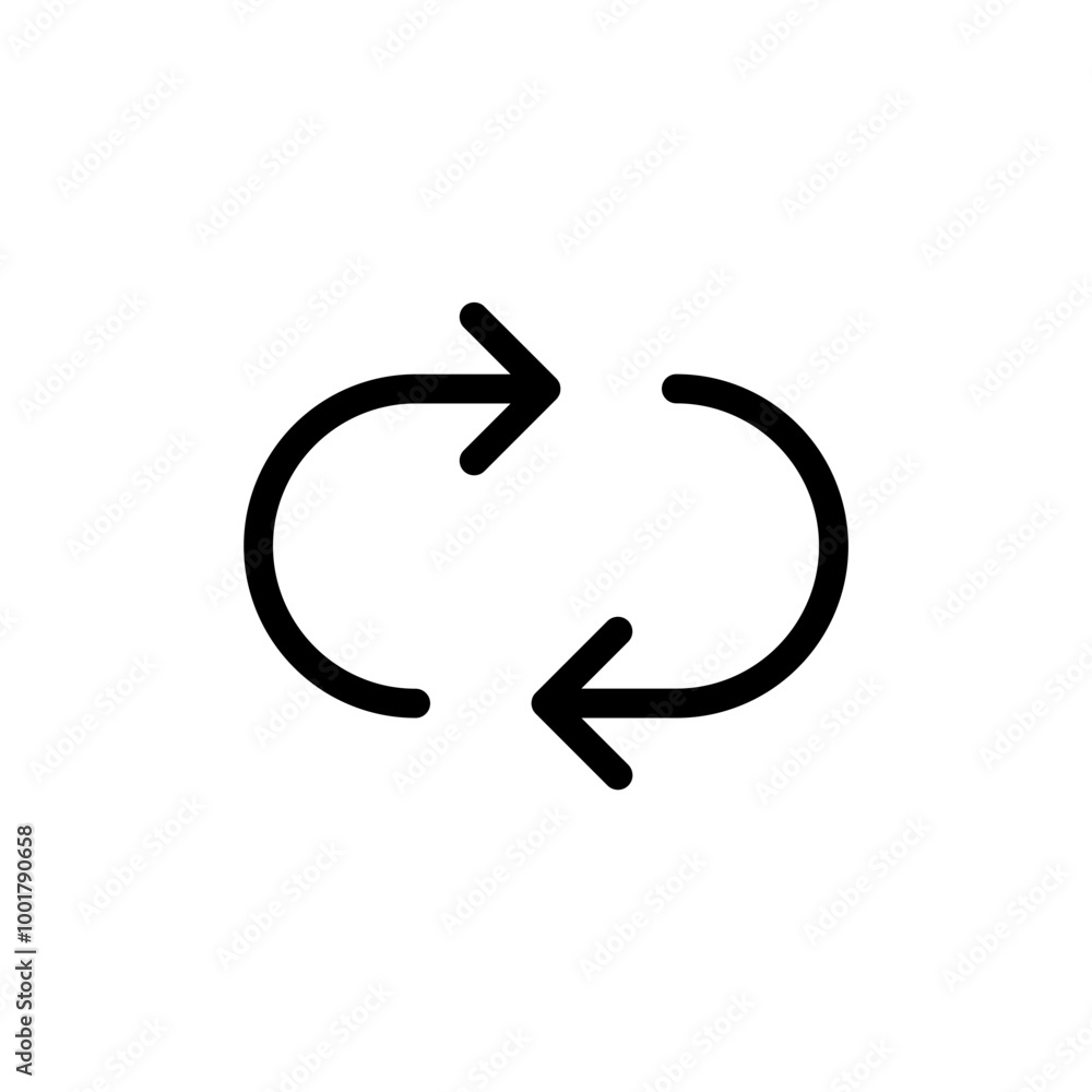 Poster Refresh icon, sync repeat and reload arrow icon symbol convert button sign	
