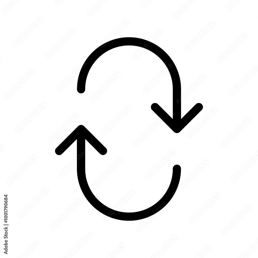 Poster Refresh icon, sync repeat and reload arrow icon symbol convert button sign	
