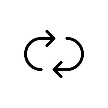 Refresh icon, sync repeat and reload arrow icon symbol convert button sign	
