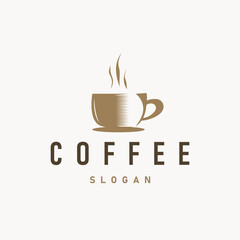 vintage retro design logo coffee bean drink simple concept illustration template